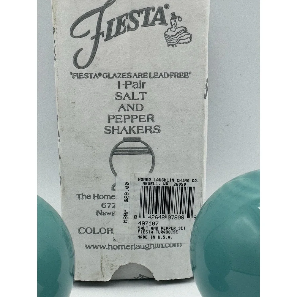 Fiestaware 497107 Salt & Pepper Set | Turquoise NEW